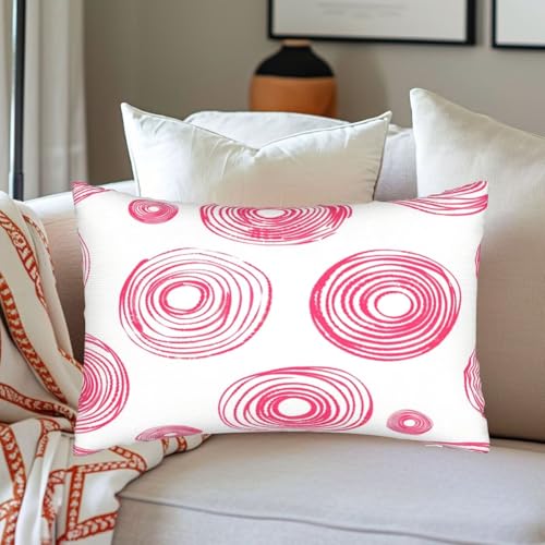 Housses de coussin couleur rose 40x60 géométrique pour coussin décoratif - 3
