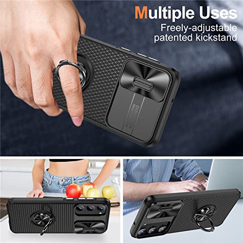 Coque antichoc pour Galaxy S23 Ultra avec anneau support et cache objectif - 2