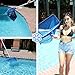Pool Skimmer Net, Heavy Duty Leaf Rake Cleaning Tool, Fine Mesh Net Bag Catcher Blue