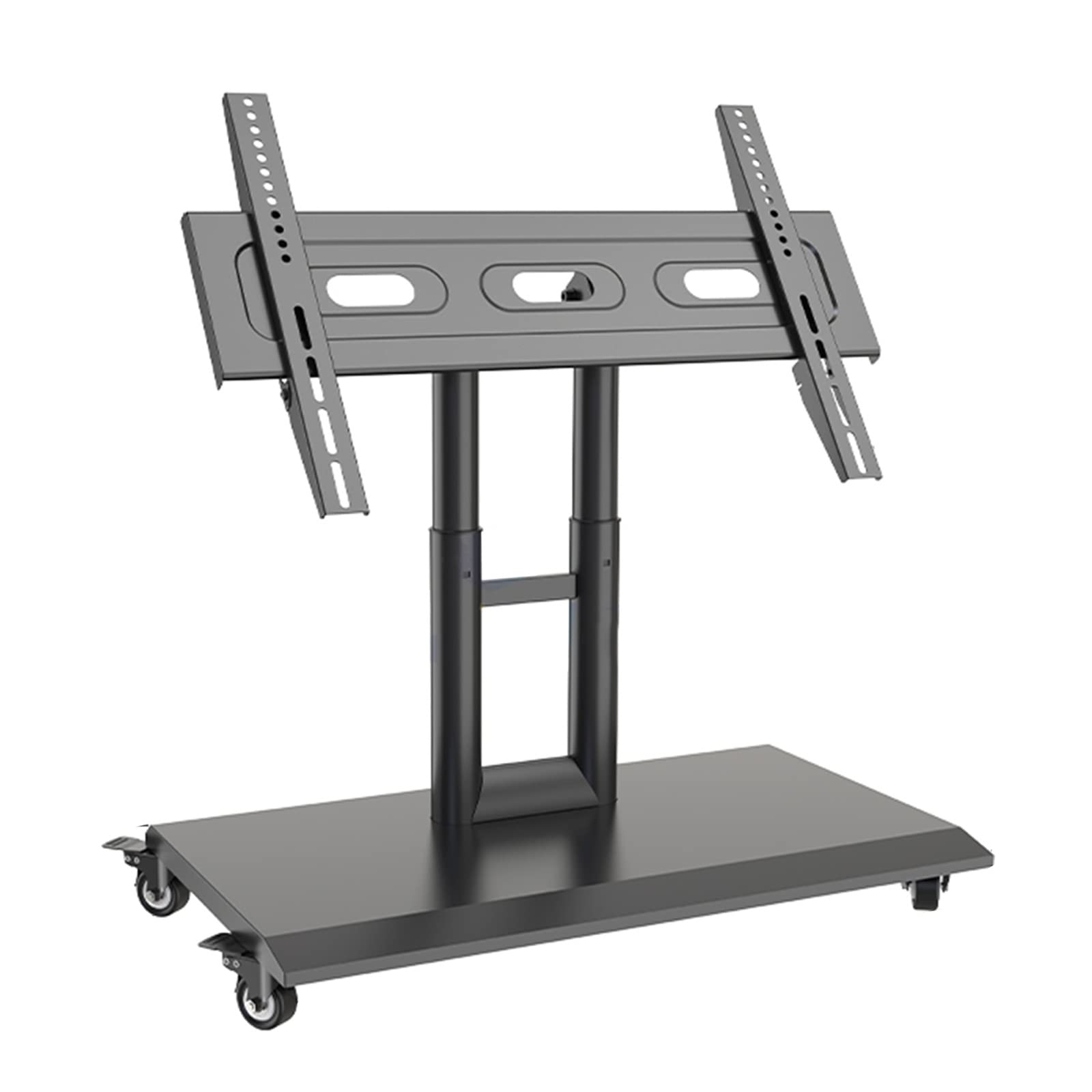 asdchZen Rolling Tv Stand For 32-75 Inch Tvs,Adjustable Height Low Height Monitor Cart With Wheels,0-90° Adjustable Viewing Angle,Holds Up To 45.5Kg/100Lbs