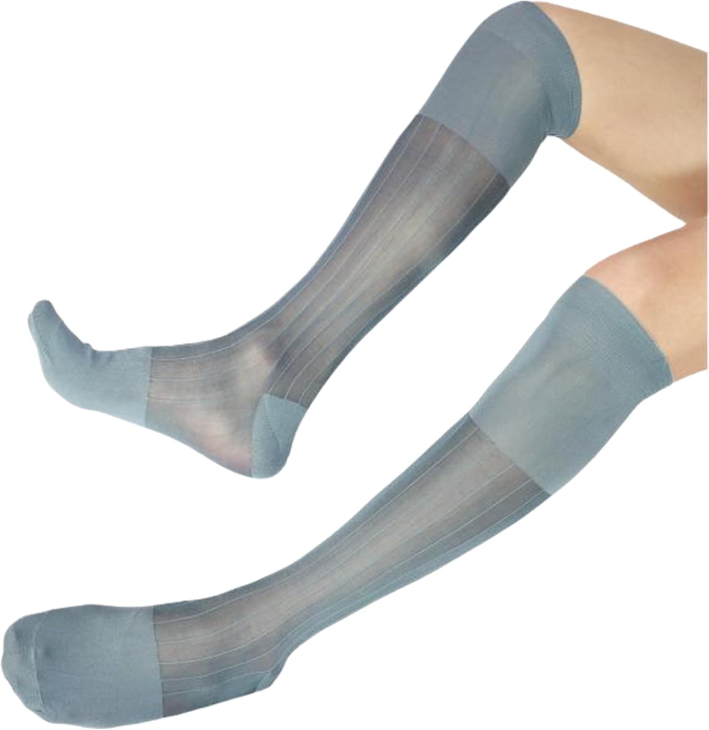 Alvivi Mens Silk Sheer Socks Daily Casual Stocking Ultra Thin Nylon Dress Socks Work Business Sox for Home Wear