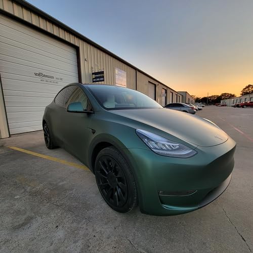 Image of HOME13 Vinyl Car Wrap Self Adhesive Vinyl Wrap Sheet Sticker & Decal Roll Film Bubble Free Air Release (24 inch x 100 inch Inch, Olive Green Matte)