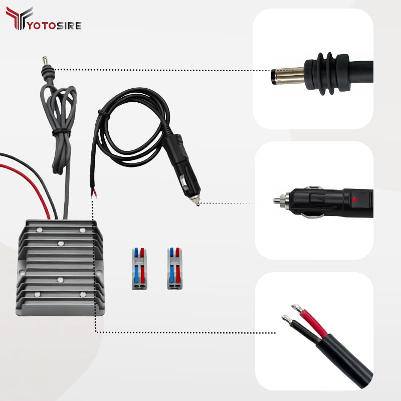 12V（10-36V ） to 57V 4.5A DC Boost Adapter with Power Cord & Cigarette Lighter Plug - Compatible with Starlink Gen 3 Router -Power Boost Converter Input 10-36V for Lithium Battery/Car Charging4