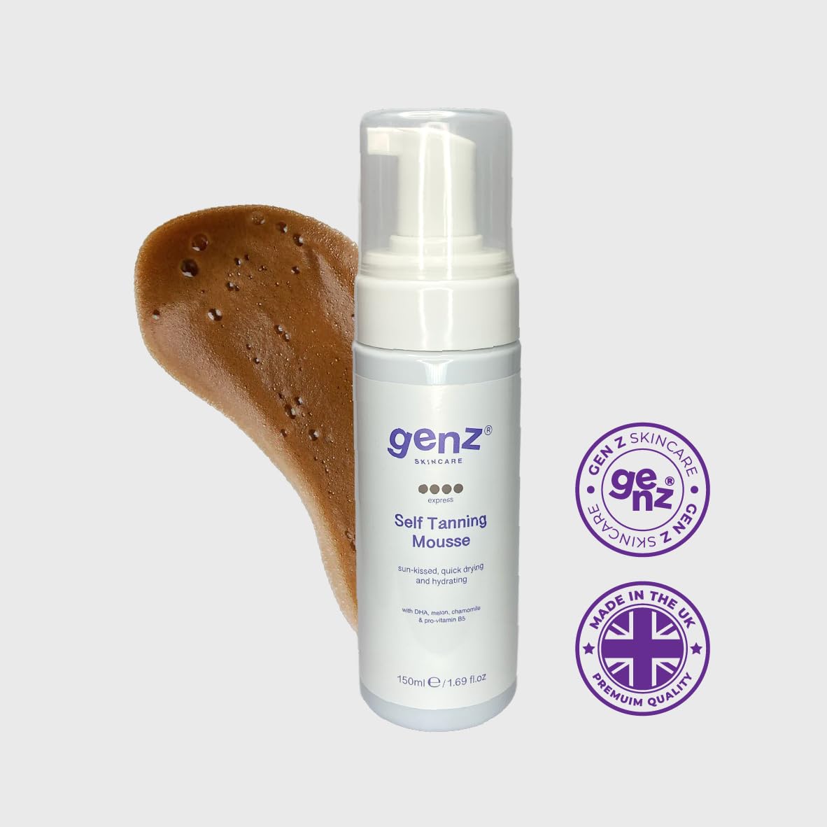 Gen Z London Fake Tan Self Tan Tanning Mousse, Moisturising Mousse for Sun-Kissed Glow, Nourishes, Tones - Image 2