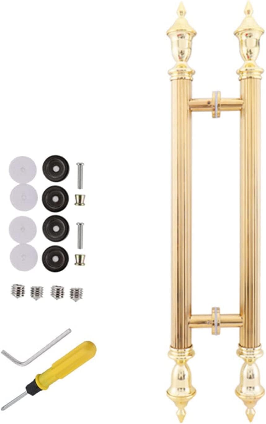 Door Handle Barn Door Sliding French Sliding Push Pull Bar,Industrial Glass for Barn Door/Patio Shower Door/Farmhouse Door,Stainless Steel Door Hardware Kits