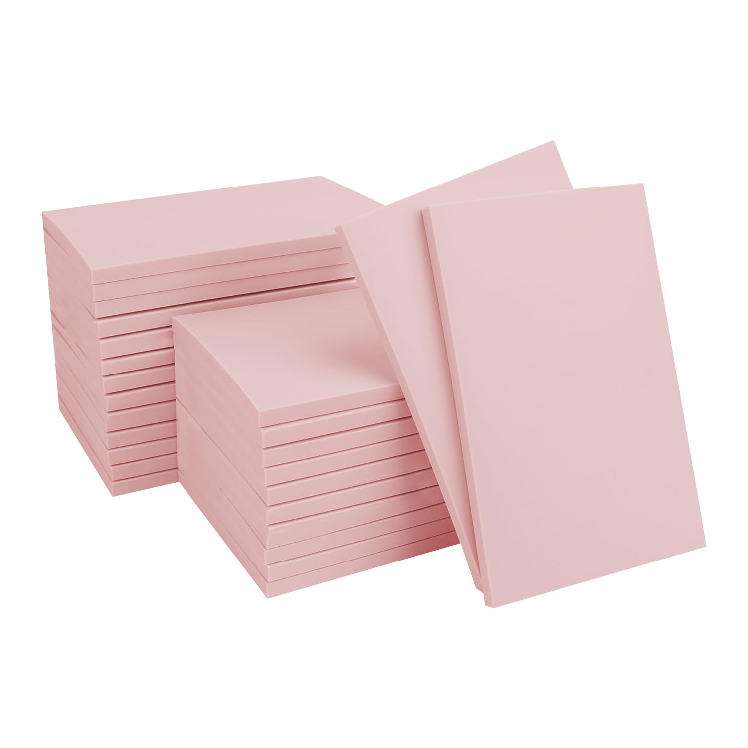 25 Pcs 4"x6" Rubber Linoleum Stamp Carving Blocks for Printmaking, Linocut Artists, Crafts - Light Pink by KUKLIPJIM