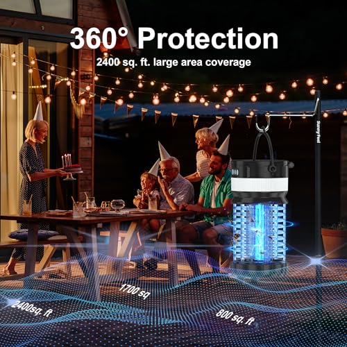 Bluelage 001 Solar Bug Zapper For Outdoor & Indoor,4200V Mosquito Zapper Waterproof Fly Trap,Portable Rechargeable Mosquito Killer thumb #7