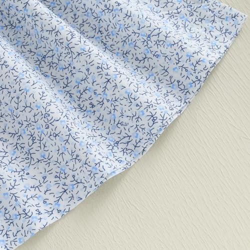 Toddler Baby Girl Summer Clothes Polo Short Sleeve Bow Embroidery Floral Dress Princess A-line Sundress4