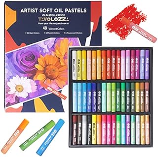TAVOLOZZA Oil Pastels, 48 Assorted Colors Professional Painting Oil Pastels