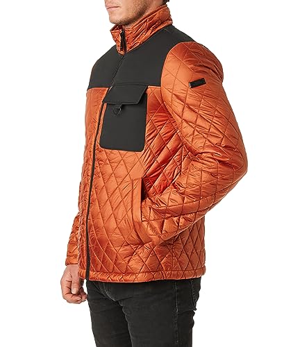 Image of Vince Camuto Men's Quilted Mix Media Jacket