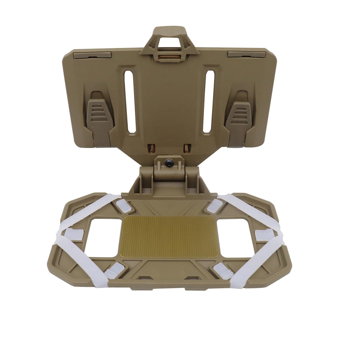 Ubric Supporto per cellulare da gilet, pannello di navigazione pieghevole da appendere, supporto per cellulare da petto a sgancio rapido (kaki)