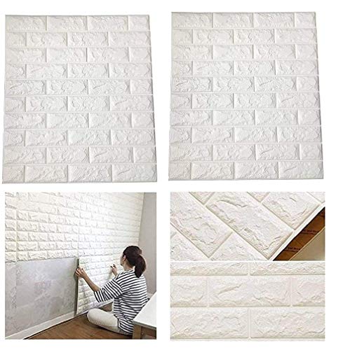 Lukzer 3D Peel & Stick Brick Wallpaper – 8mm Thick Removable Self...