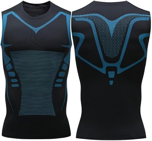 Mens Slimming Compression Shirt, Slimming Undershirt Shirts for Men Body Shaper Vest Shapewear Tummy Control - Image 6