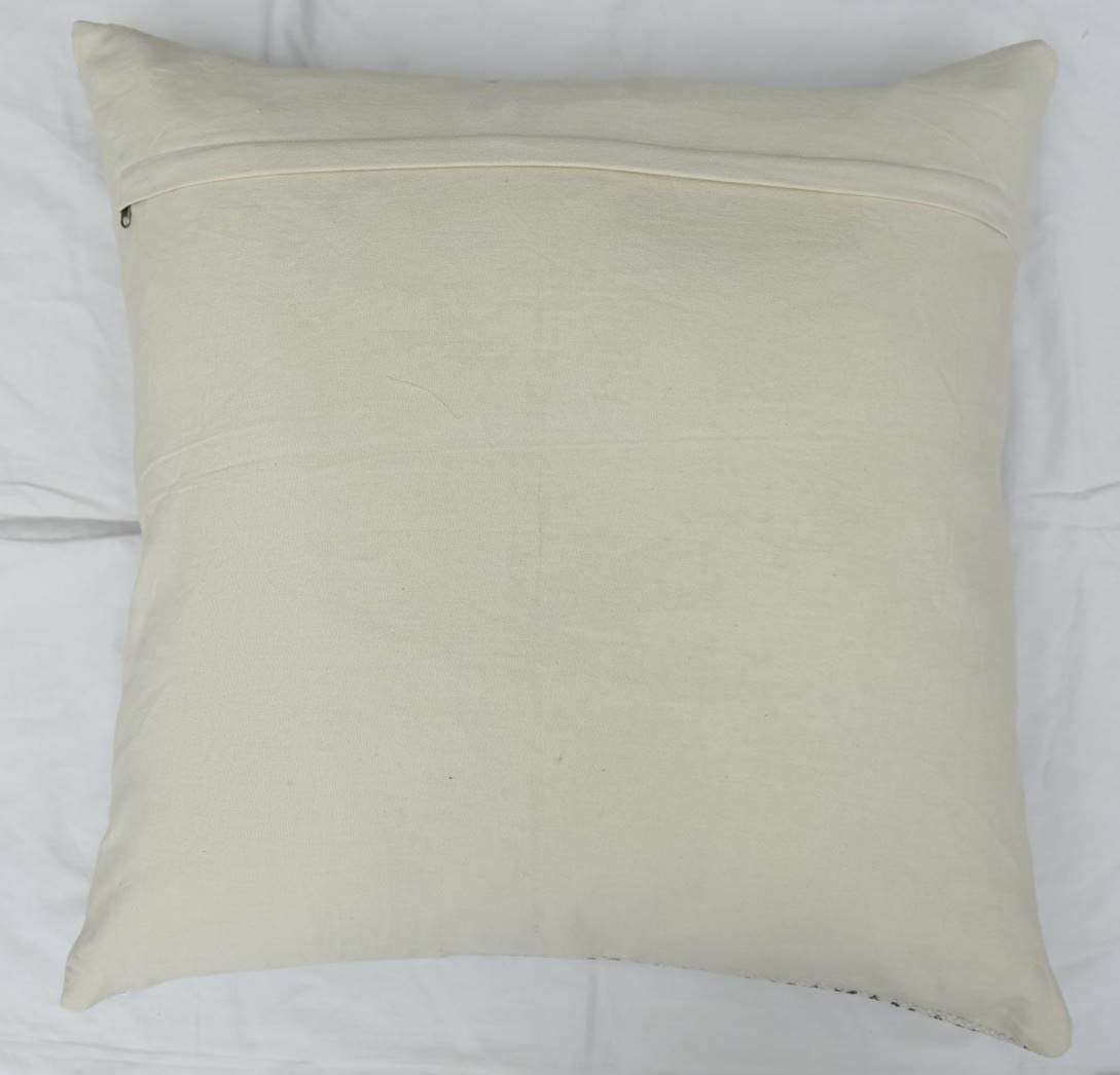 Trade Star - Cojín Grande de 24 "x 24",Funda de cojín 100% algodón,Cojín Decorativo Hecho a Mano,Almohada Cuadrada Cojín étnico,Almohada de impresión de Bloque