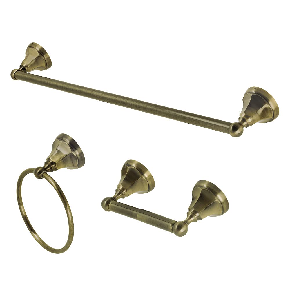 Kingston Brass BAK4181148AB Metropolitan Bathroom Hardware Set, Antique Brass