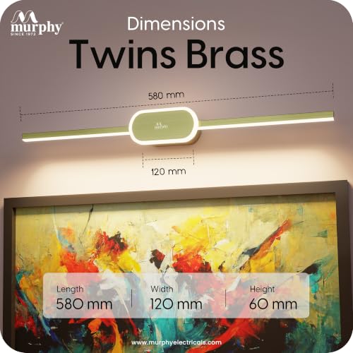 Image of Murphy 16+2W | Twins Full Brass Mirror Light | Designer Wall | Dual Light