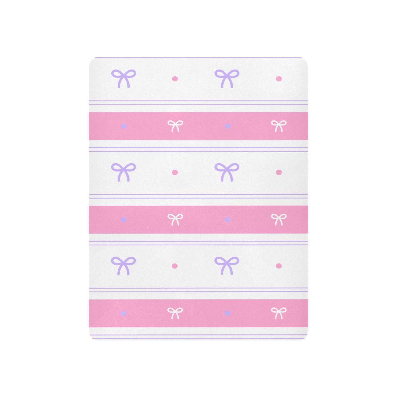 Crib Sheet Breathable Soft Crib Mattress Sheet for Baby Toddler Boys Girls Fitted Crib Sheet Fit Standard Crib Mattress 39 x 27 Inch Purple Pink Ribbon Bow