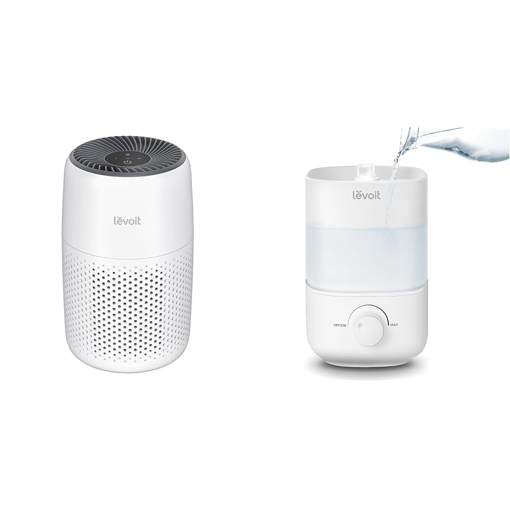 LEVOIT Top Fill Humidifiers for Bedroom, 2.5L Tank for Large Room, Easy to Fill & Clean & Air Purifiers for Bedroom Home, 3-in-1 Filter Cleaner with Fragrance Sponge for Better Sleep