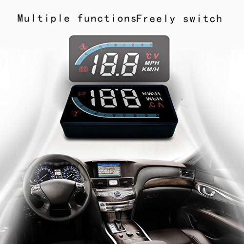 Display de HUD para carro, display de cabeça para cima Velocímetro de alta definição Ferramenta de d