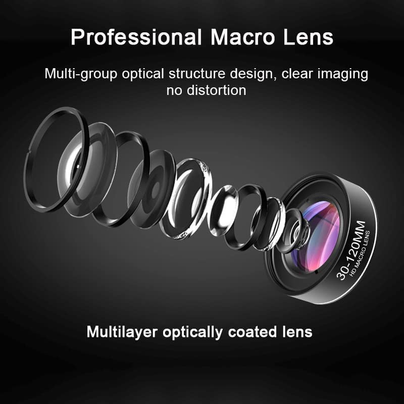 Makro-Objektiv Mit Großer Reichweite, 30-120 mm, Für iPad, iPhone, Samsung, Android, Pixel, Telefon - Mit Sternenlicht, CPL-Filter Und 37-mm-Clip