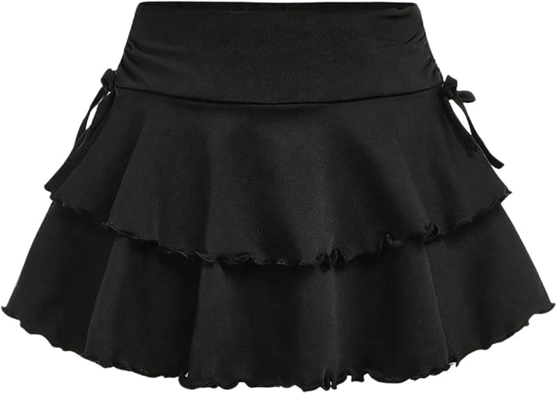 SOLY HUX Girl's Cute Mini Skirt with Built-in Shorts | High Waisted, Ruffle, Summer, Tennis Skorts for Girls, Kid Skirts