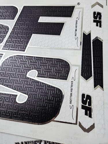Image of Cottontail Cricket Bat Sticker | 4D RNGT English Willow Sports Fiber Tape Embossed Accessories | Black