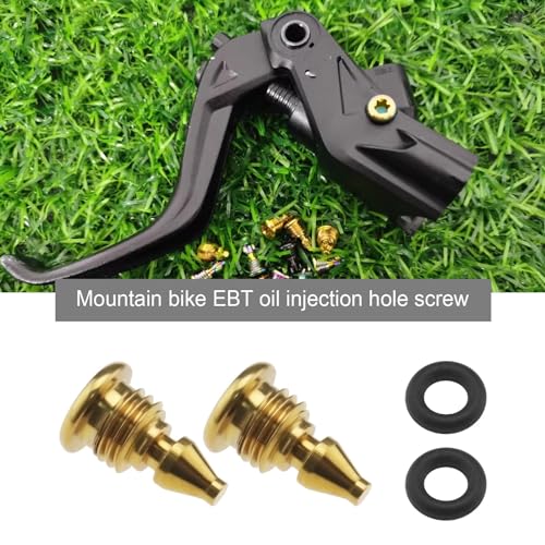 The Lord of the Tools 2Pcs Bicycle Bleed Screws for Lever Reservoir T25 Compatible with Magura EBT Bike Titanium Alloy Bolts Bicycle Fuel Tank Oil Filling Hole Screw Gold - Image 2