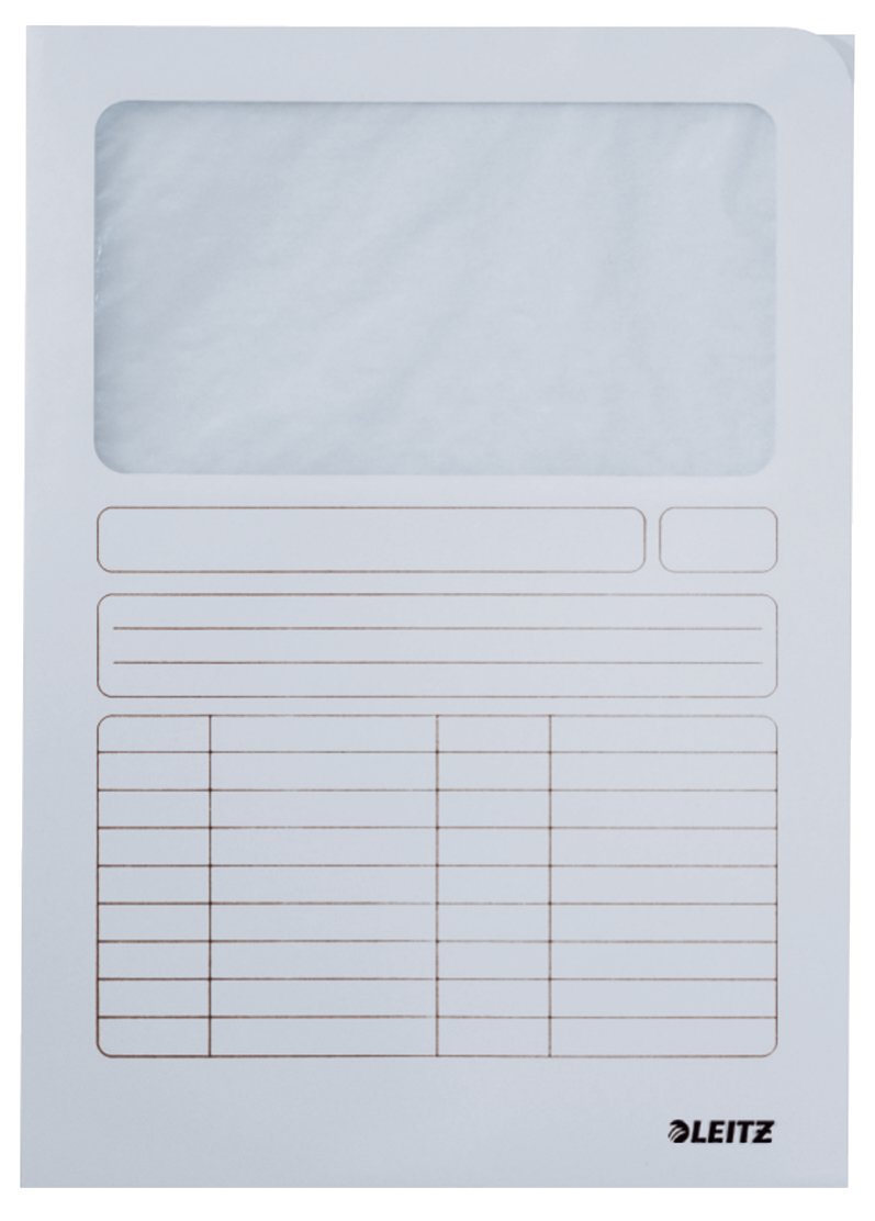 Leitz 39500001 Ordner aus Karton, weiß (Karton, weiß, A4, Hochformat, 220 mm, 310 mm)