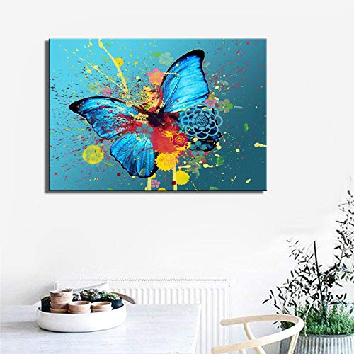 Peinture abstraite aquarelle pour habiller un grand mur vide de salon