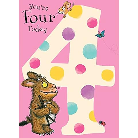 The Gruffalo GR005 4th Birthday Card Multi Colour Cover