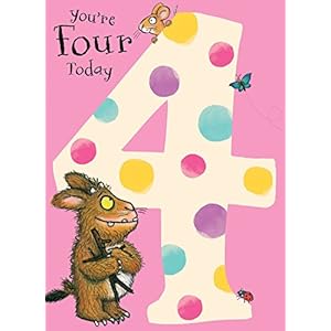 The Gruffalo GR005 4e verjaardagskaart Multi Colour, 178x128mm