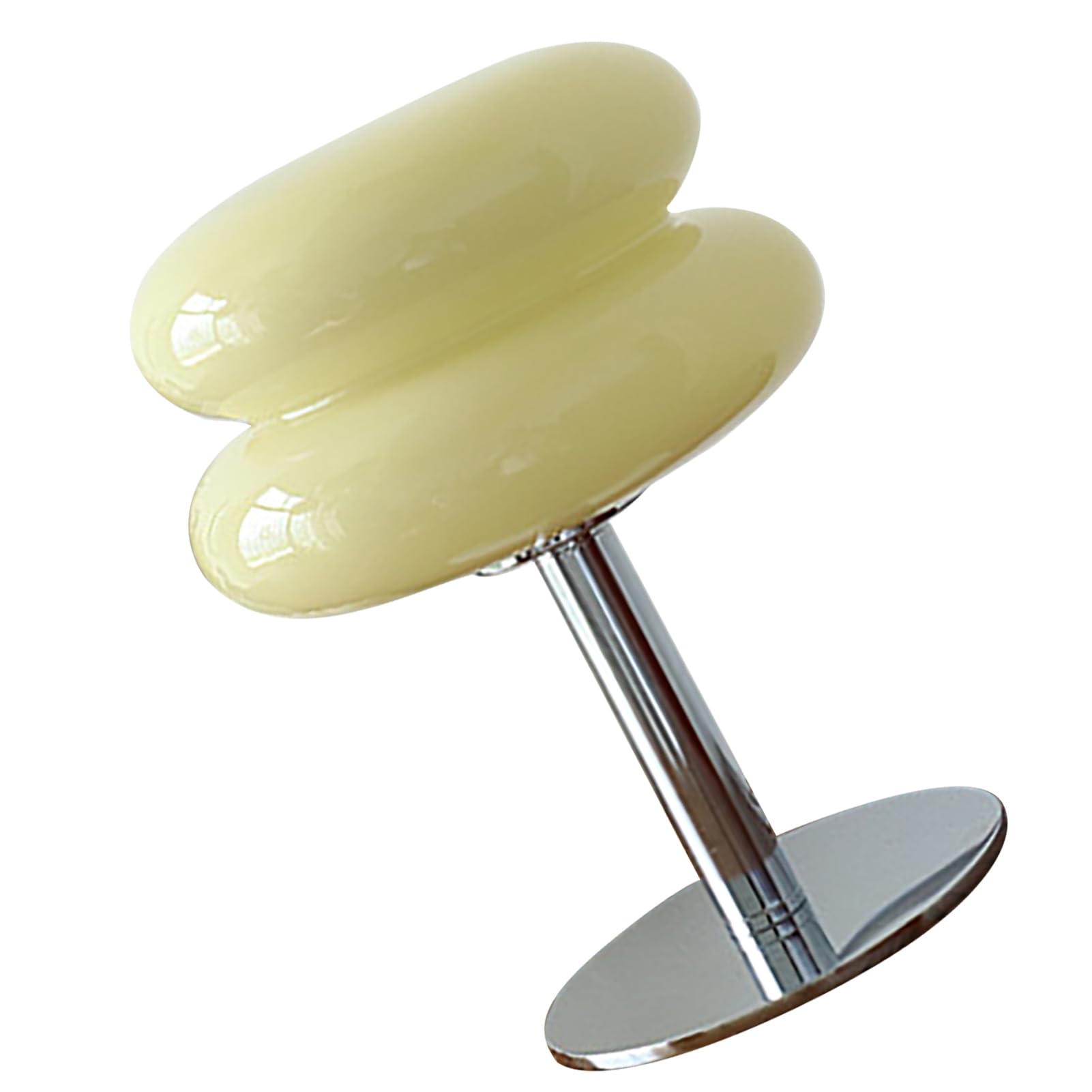 Hyuduo Glas-Nachttischlampe, 3-dimmbare Touch-Lampe mit USB-Ladeanschlüssen, Tragbares LED-Nachtlicht für Wohnzimmer, Schlafzimmer, Restaurant (Beige)
