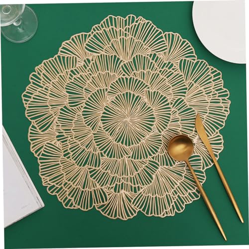 Sets de table ginkgo dorés pour protéger des taches et brûlures - 8