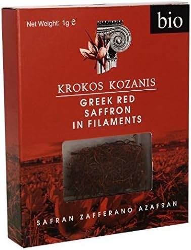 Krokos Kozanis Organic Red Saffron in Filaments 25g (pack of 25x1g)