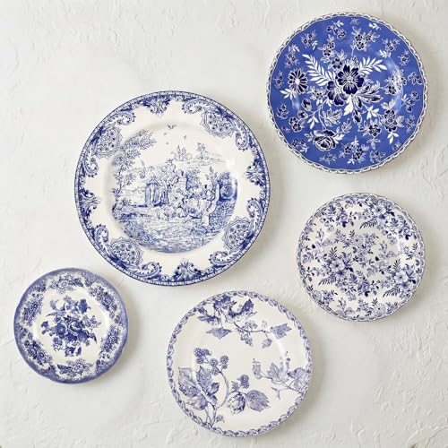 Yiyiring Holland Wall Sculpture Plates for Wall, Ceramic Vintage Blue