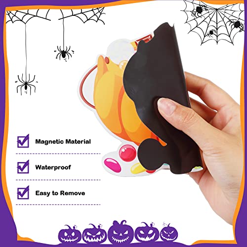 24 Pcs Halloween Garage Door Magnets Trick Or Treat Halloween Garage Door Decorations Magnetic Pumpkin Candy Cat Bat Refrigerator Magnets Car Magnet Garage Door Magnetic Halloween Decorations #TOP2