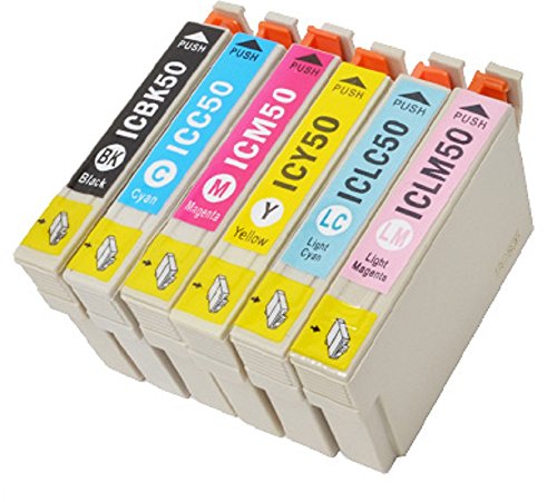 Amazon.co.jp: EPSON(エプソン) 互換インクカートリッジ IC6CL50 6色