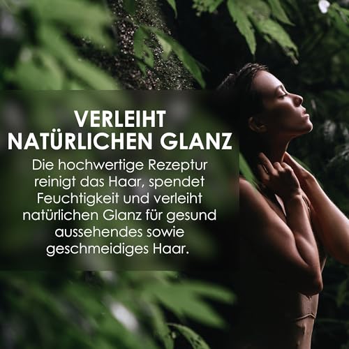 Jean & Len Feuchtigkeit Shampoo Rosemary & Ginger, für trockenes und sprödes Haar, mit Feuchtigkeitskomplex, würzig-frischer Duft von Rosmarin & Ingwer, ohne Parabene und Silikone, 300 ml – Bild 5