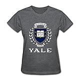  Christine Cheryl Femme\'s Ivy League University Yale University Logo T-Shirt