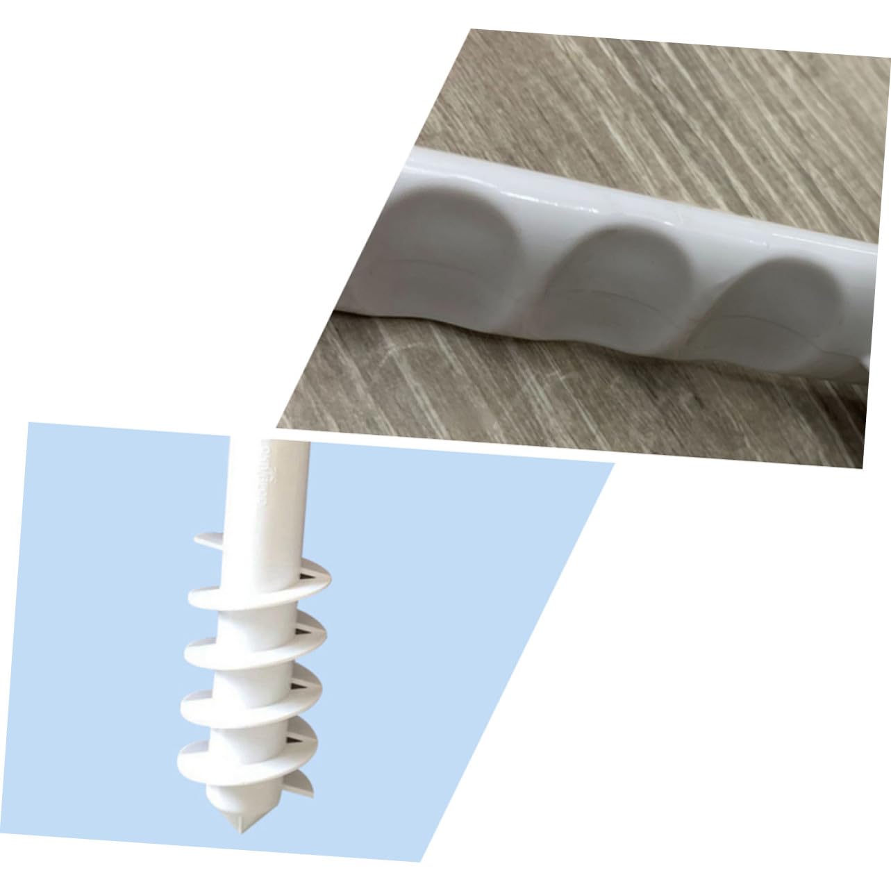 Anclaje ergonómico de 5 pines para sombrilla de playa con agarre antideslizante y punta de plástico para un cierre rápido y seguro, ideal para viajes en la playa y actividades al aire libre
