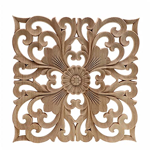 Applique en bois véritable de 20 cm sculptée pour meuble chic - 2