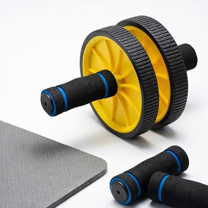 Dual Wheel Ab Roller | Non-Slip Double Wheel Core Trainer for Home Gym | Ab Exercise Roller for Abs, Core, Arms & Shoulder Strength Training | Heavy Duty Fitness Equipment for Men & Women-image-26
