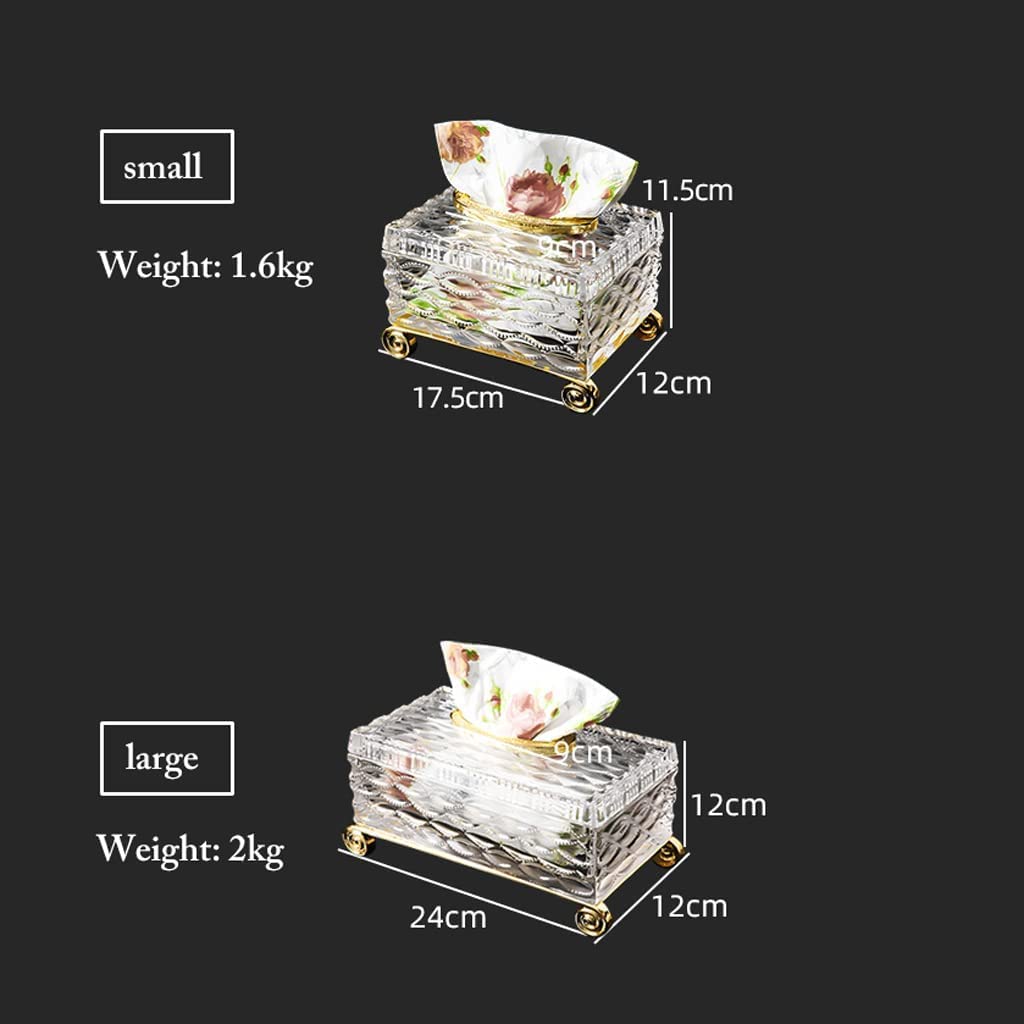 Moderne Tissue Box Tücherbox Organizer Crystal Creative Tissue Box Dekorative Papierbox Kosmetiktuchhalter Für Die Küche Und Das Esszimmer Kosmetiktücherbox(L)