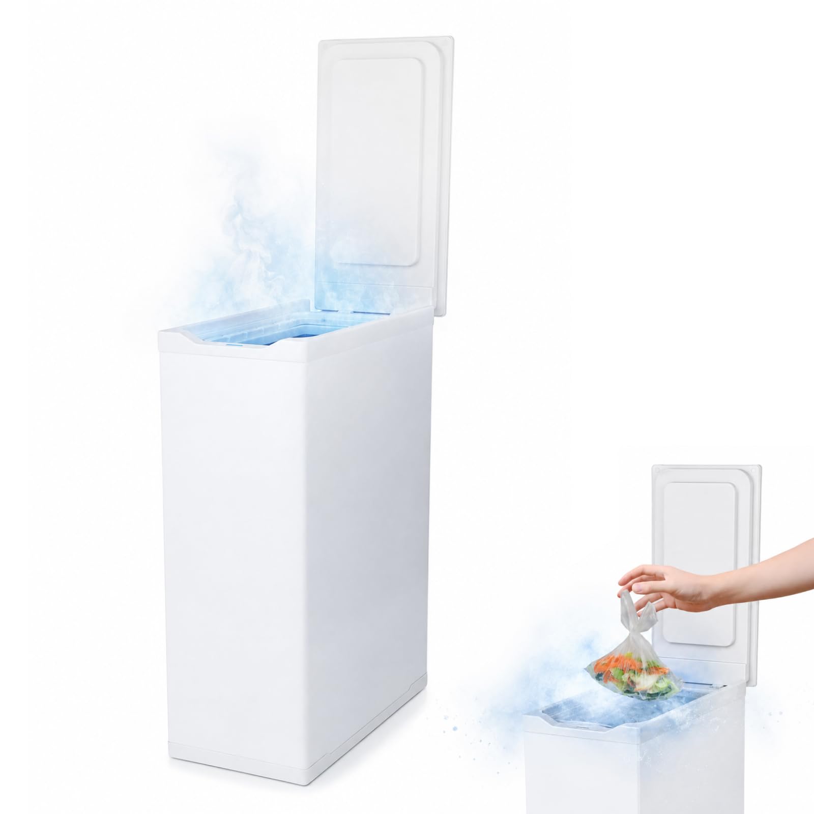 Amazon.co.jp : におわんポイ -12℃で冷やす冷凍ゴミ箱 (20L / ホワイト
