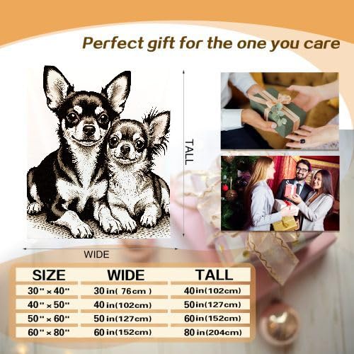 Couverture Polaire 240 x 260 Animal Chien, Couverture Polaire Grande Taille 240x260 cm | Usage Multiple comme Couette d'Appoint, Assure Une Protection Contre Le Froid I15-