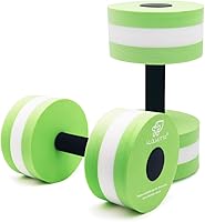 Vista 9 de Mancuernas acuáticas, 2 unidades, de espuma para ejercicio aeróbico en agua, mancuernas de resistencia para piscina, barras de mano para ejercicios