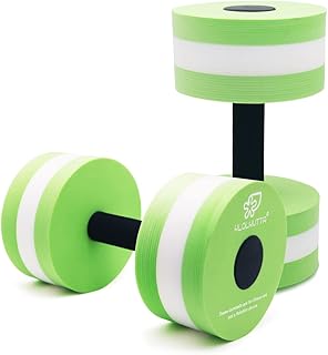 Aquatic Dumbells, 2PCS Water Aerobic Exercise Foam Dumbbell Pool Resistance,Water Aqua Fitness Barbells Hand Bar Exercises Equipment for Weight Loss