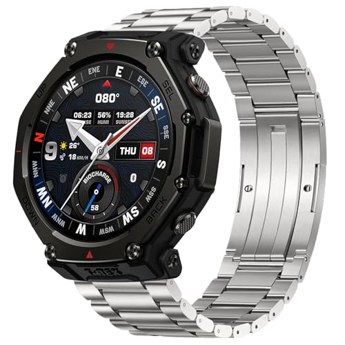 [PONATTENO] `^EHb`oh݊For Amazfit T-Rex 3 Pro 48mmX}[gEHb`ɑΉ xg yʋEHb`oh ubN ܂肽݃obN TCY\ Ht (Vo[)