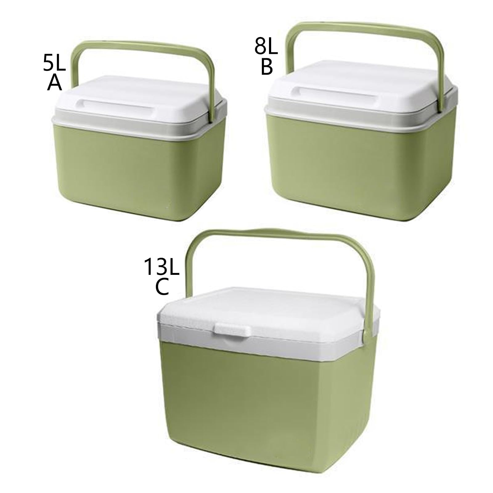 Caja de gestión térmica portátil de 6 L para camping, excursiones, pesca, playa, viajes, con mango ergonómico y construcción de polipropileno fuerte, refrigerador permanente para camping
