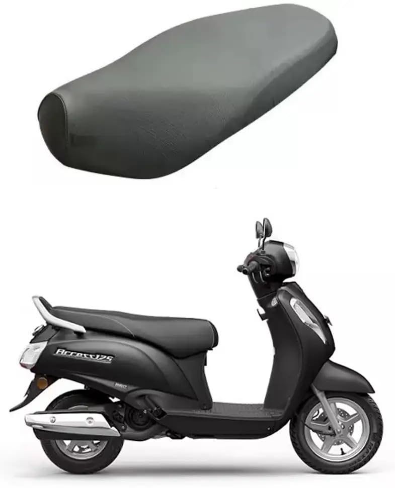 Access 125 Seat Cover for Suzuki Access 125, PU Leather Waterproof Durable Scooty Seat Cover, Black, Protect from Rust and Dust-image-39